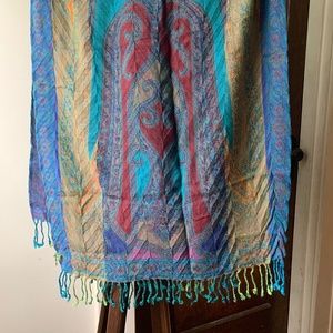 Indian Rainbow-Colored Wrap/Scarf
